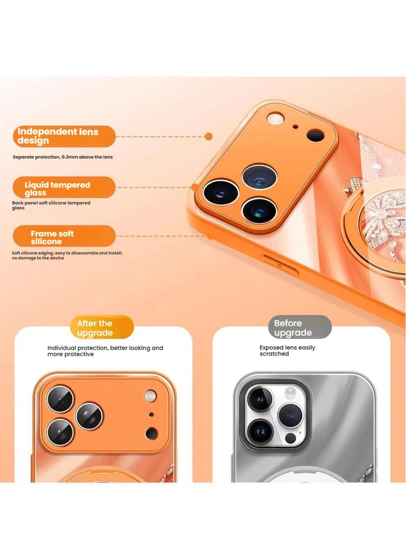 general iPhone 17 Pro Max Full-Coverage Magnetic Stand Case with Dual-Snap Lanyard Drop-Resistant MagSafe Compatible - Image 2