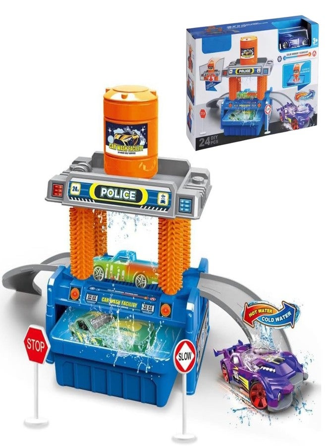 Lefan Color Changing Car Wash Toy - Interactive Vehicle Playset with Water Play & Pretend Car Wash Station - Fun Bath & Outdoor Toys for 3 4 5 6 7 8 Years Kids Boys Girls- Color May Vary - Image 1