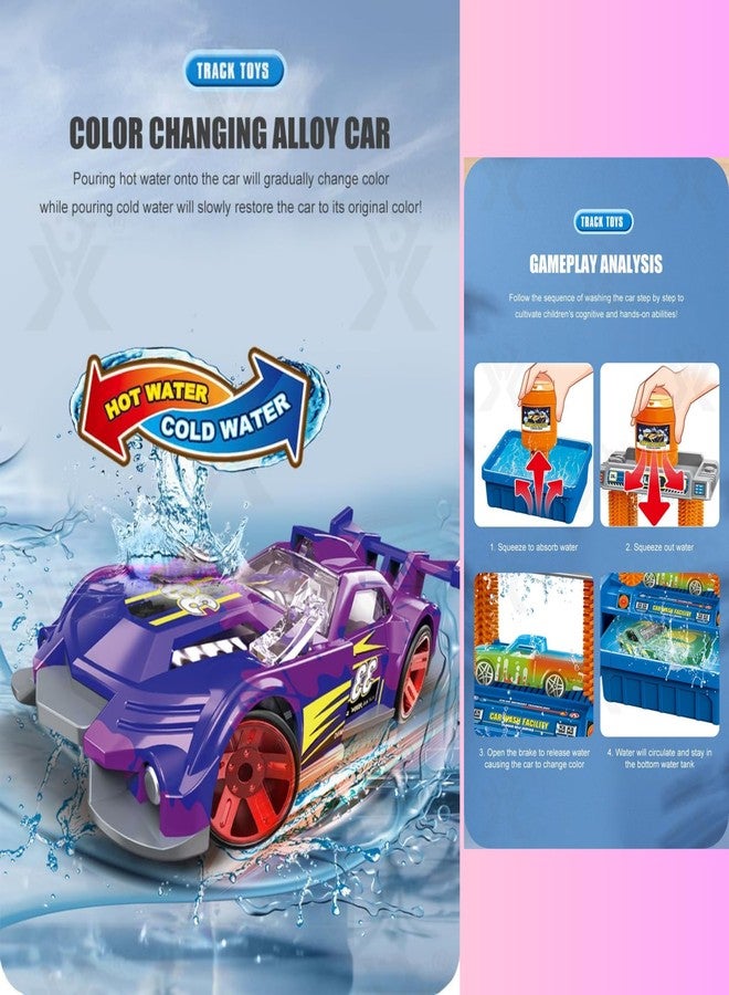 Lefan Color Changing Car Wash Toy - Interactive Vehicle Playset with Water Play & Pretend Car Wash Station - Fun Bath & Outdoor Toys for 3 4 5 6 7 8 Years Kids Boys Girls- Color May Vary - Image 3