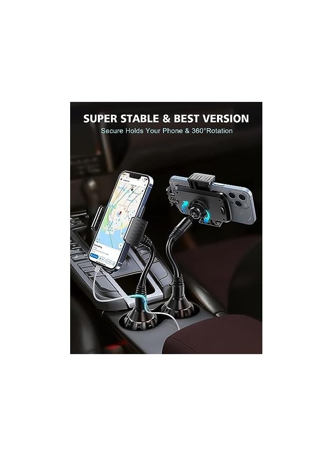 TOPGO - [Upgraded] Cup Holder Phone Mount Universal Adjustable Gooseneck Cup Holder Cradle Car Mount for Cell Phone iPhone Xs/XS Max/X/8/7 Plus/Galaxy - Image 1