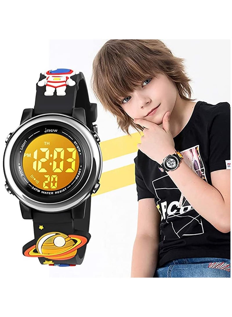 Toddler Kids Digital Watches for Girls Boys 3D Cute Cartoon 7 Color Lights Waterproof Sport Electronic Wrist Watch with Alarm Stopwatch for 3-12 Year Children - Image 2