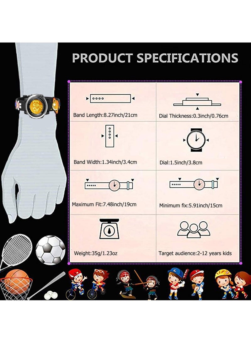 Toddler Kids Digital Watches for Girls Boys 3D Cute Cartoon 7 Color Lights Waterproof Sport Electronic Wrist Watch with Alarm Stopwatch for 3-12 Year Children - Image 3