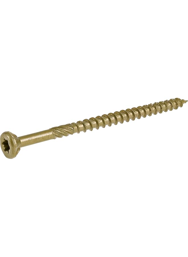 Power Pro 48600 Wood Screws 9 X 3" Premium Outdoor Deck Screws Rust Resistant Epoxy Coated Bronze 1Lb Box 83 Pcs  - Image 1