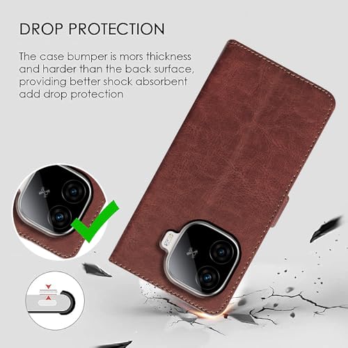 Casotec Flip Cover Back Case for iQOO Neo 10R 5G | Premium Leather Finish | Inbuilt Pockets & Stand | Flip Cover Back Case for iQOO Neo 10R 5G (Brown) - Image 3