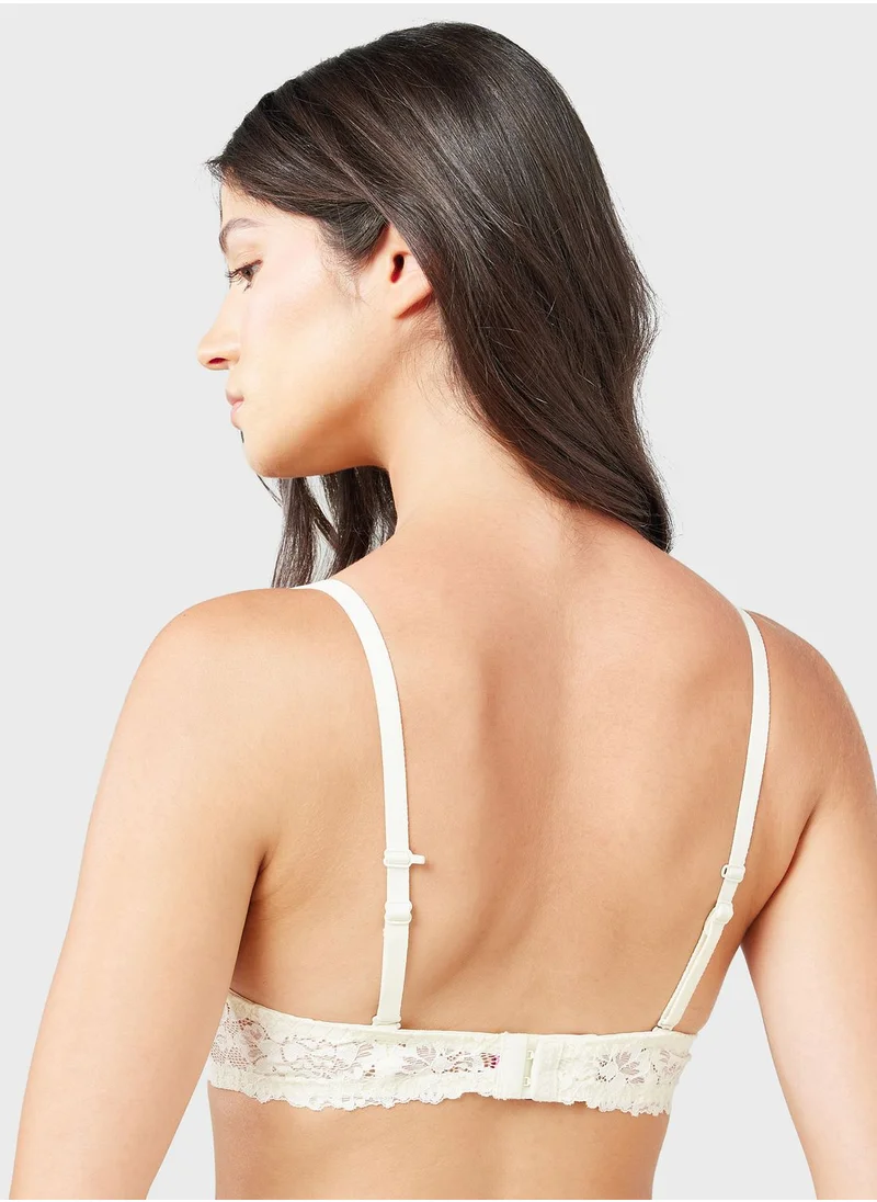 La Senza Lace Detail Plunge Neck Bra