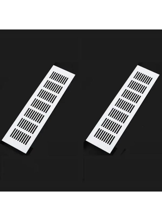 2pcs Silvery Aluminum Alloy Vent Grilles Vertical Slats Cover For Kitchen Bathroom HVAC - Image 1