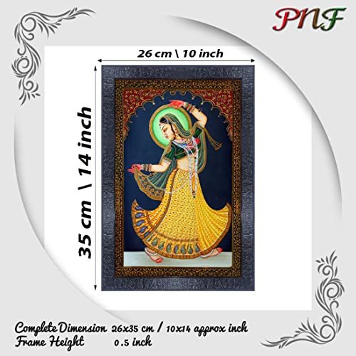 pnf Poster And Frames Rajasthani Miniature Painting Art Wooden Photo Frame With Acrylic Sheet | Living Room, Bedroom | Home Decoration | Best Gifting Option (10 * 14inch,Multicolour,Synthetic) 1029 - Image 2