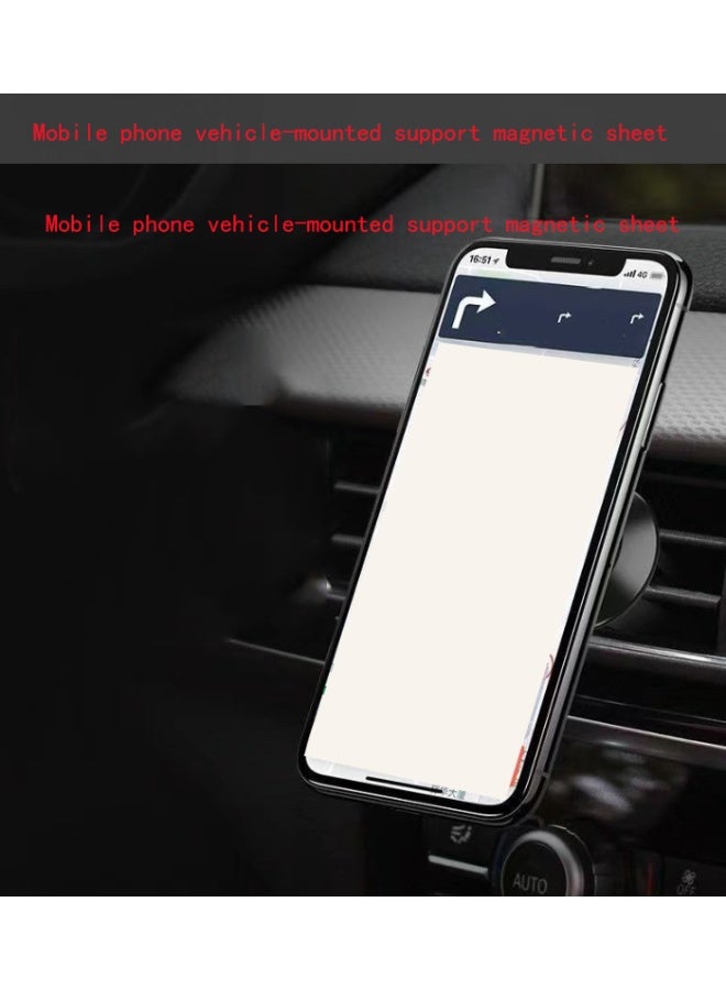 2 قطعة رقاقة مغناطيسية حامل الهاتف السيارة الملحقات ، ورقة مغناطيسية كهربائية جولة سوداء 45mm - Image 2