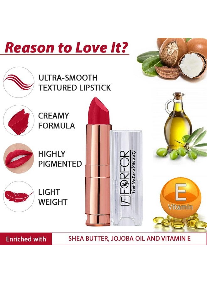 FORFOR Antique Velvet Matte Texture Smooth Finish Lipstick Gift set combo pack 3 for Women Enriched Shea Butter, Vitamin- E & Jojoba oil - Image 5