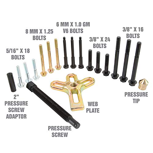 OEMTOOLS مجموعة سحب موازن التوافقي OEMTOOLS 37187 - يوك سحب فولاذي معالج حرارياً لتروس، وعجلة القيادة، وبكرة عمود الكرنك - Image 4