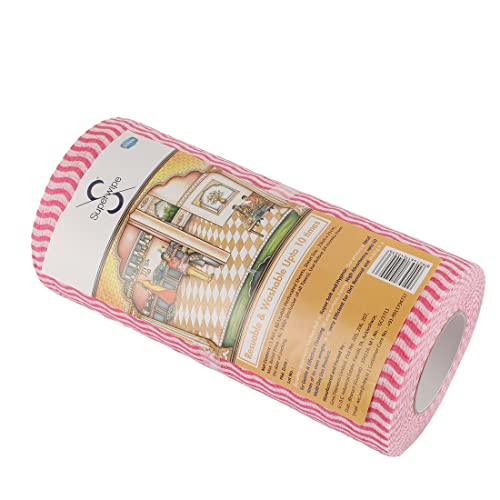 Superwipe Non Woven Kitchen Tissue Reusable, Washable and Absorbent Kitchen Wipes, Multipurpose Kitchen Towel | Perfect for Cleaning and Wiping - 80 Pulls per Roll (Pack of 5) - Image 3
