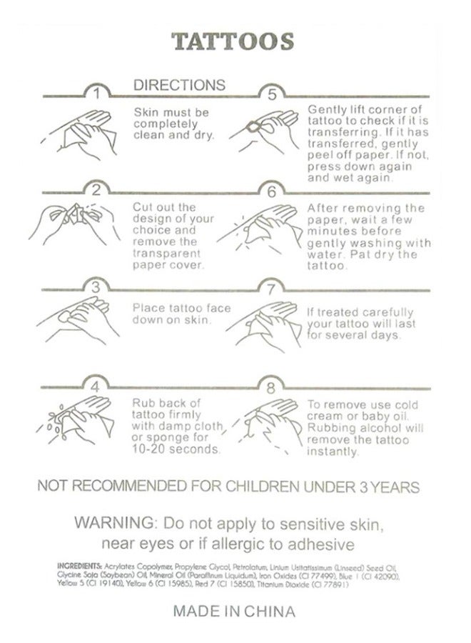 5 Pieces Fashionable waterproof temporary tattoo sticker wolf cat feather design - Image 5