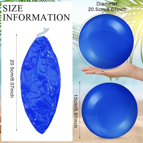 Yinder 24 Pieces Inflatable Beach Ball 6 Inches Pool Floating Ball Under the Sea Party Decorations Bubble Ocean Summer Pool Toys Party SuppliesModernDark Blue - Image 5