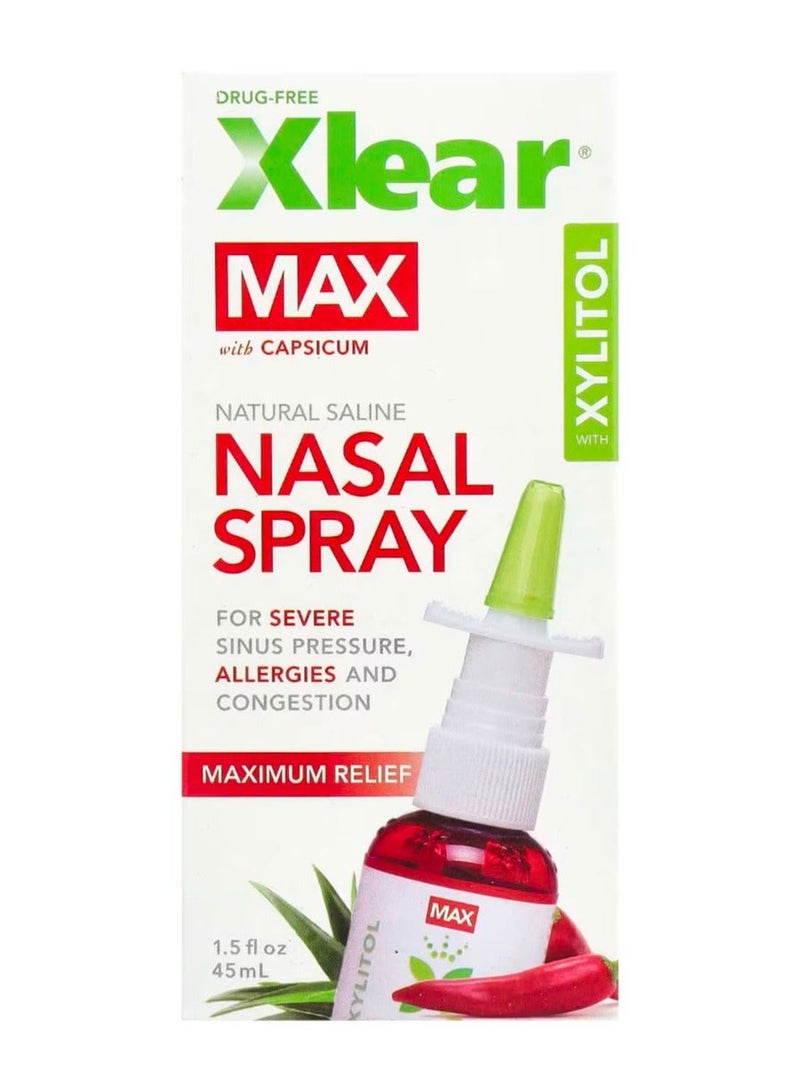 إكسلير Xlear بخاخ أنف بمحلول ملحي طبيعي مع الزايليتول، لتخفيف فعال، 45 مل - Image 3