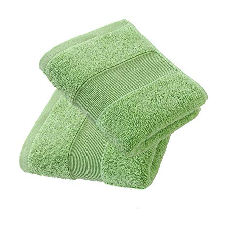JININQ 700GSM 2Piece Hand Towels -100% Cotton for Bathroom,Kitchen,Beauty,Spa,Gym,Household face Towel,Highly Absorbent Towels(13.7 x 29.5 Inches) (Green) - Image 1