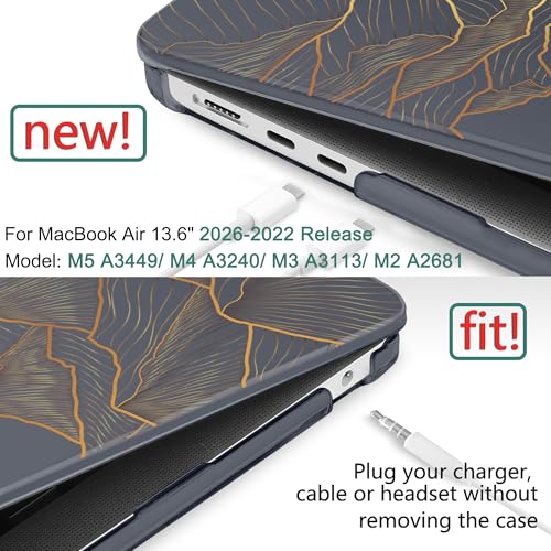 DONGKE for MacBook Air 13 Inch Case M5 2026 M4 2025 M3 M2 20242022 A3449 A3240 A3113 A2681 Plastic Hard Shell Keyboard Cover Screen Film for MacBook Air 136 Inch Case Abstract Mountain - Image 3