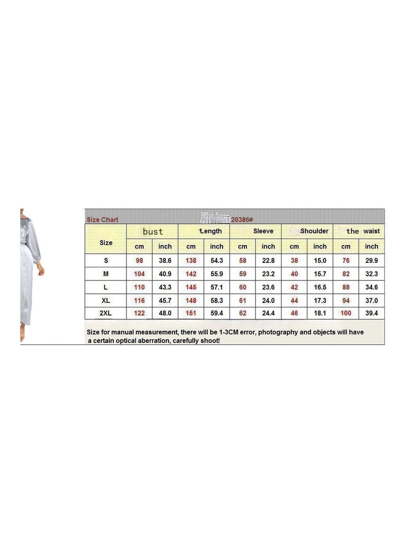 NIBEMINENT فستان عباية نسائي جديد من الساتان بلون سادة فستان إسلامي طويل - Image 3