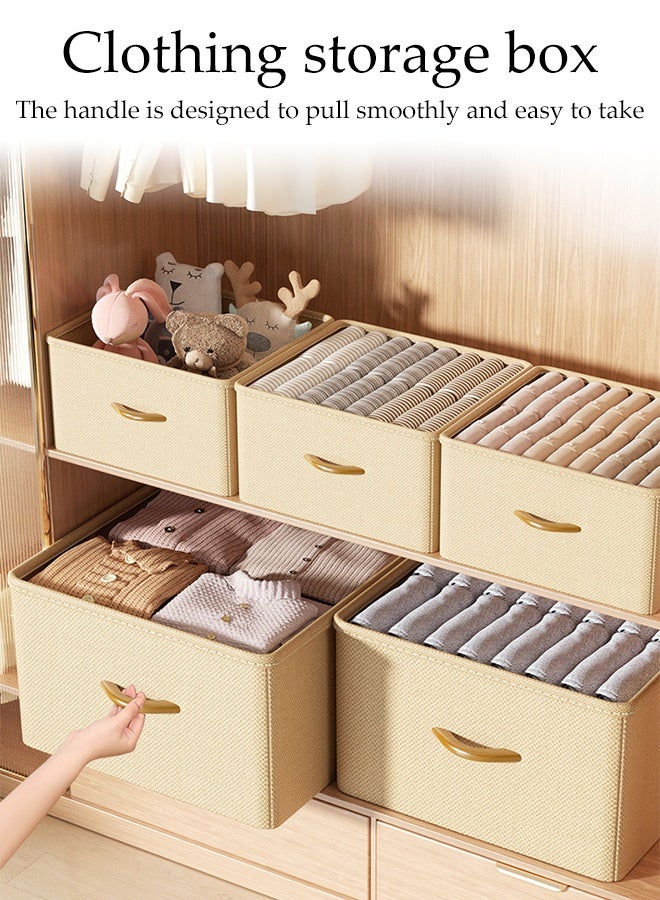 DUNISO Set of 3 Home  Collapsible Fabric Storage Cubes， Foldable Organizer with Handles，Storage Bins for Shelf, Home and Office，40 x 30x 20 centimeters, Beige - Image 4