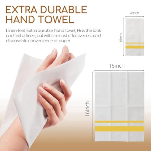 SUZZYVINE Disposable Dinner Napkins with Built-in Flatware Pocket,Cloth Like Napkins For Wedding Party, Linen Feel Party Napkin, 50 Count 16" x 16" - Image 2