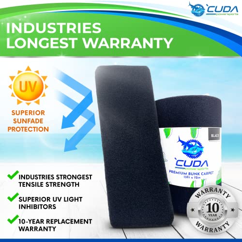 Cuda Powersports Cuda Boat Trailer Bunk Carpet 12 Inch Wide x 13ft-New Premium 30 Oz Roll- Cuda Bunk Carpet for Boat Trailers Parts Accessories Gray Grey Charcoal Lift Runners Covers Waterproof - Image 4