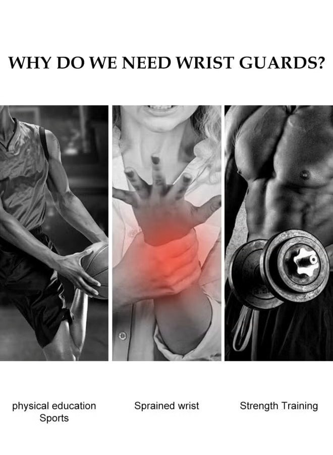 عبوتان من دعامات المعصم القابلة للتعديل، أربطة معصم للياقة البدنية ورفع الأثقال، التهاب الأوتار، التهاب مفصل النفق الرسغي، أربطة معصم مرنة للغاية لتخفيف آلام المعصم (أسود) - Image 2