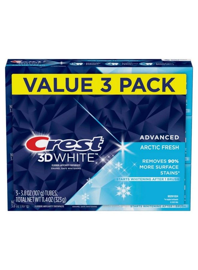 Crest 3D White Arctic Fresh Teeth Whitening Toothpaste 3.8 Oz Pack Of 3 - Image 2