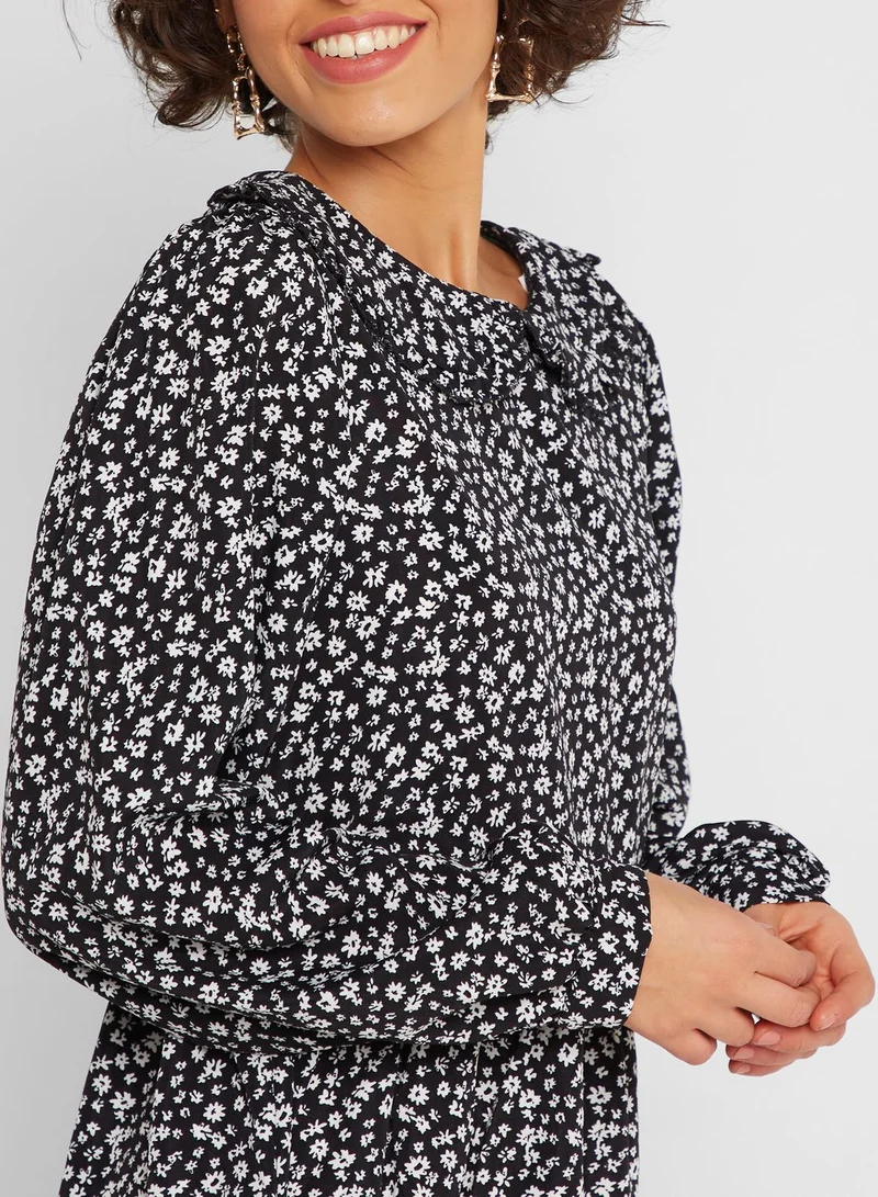 Daisy Street Floral Babydoll Dress