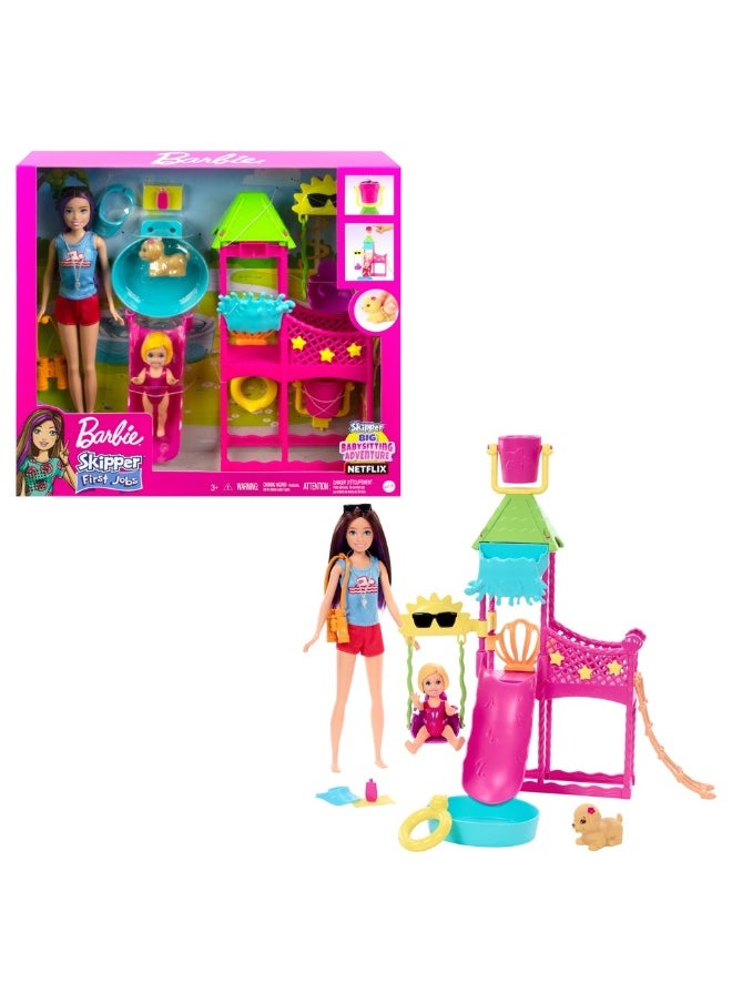 Barbie - Barbie Skipper Doll And Waterpark Playset (9 Pieces) - Image 1