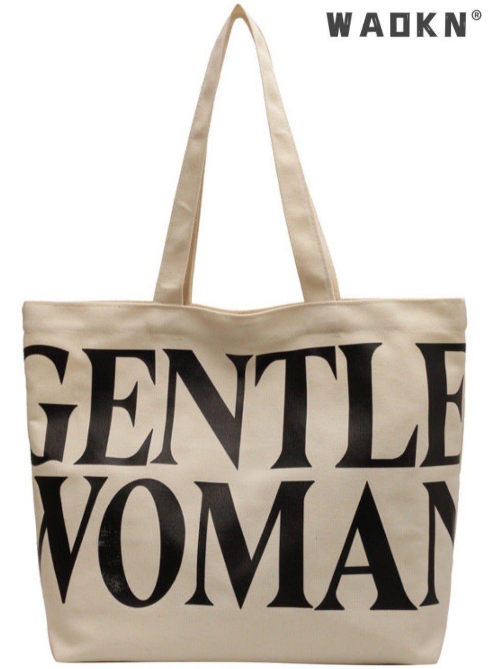 Ladies Large Capacity Canvas Shoulder Bag Travel Simple New Handbag Casual Travel Alphabet Tote Bag,Canvas Tote Bag for Women Vintage Handbag Shoulder Bag for Travel Grocery Shopping Work
