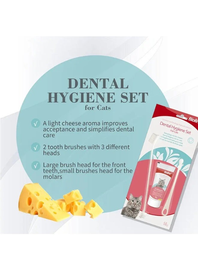 Bioline Dental Hygiene Set For Cats 50g[Weight - 50g] - Image 2