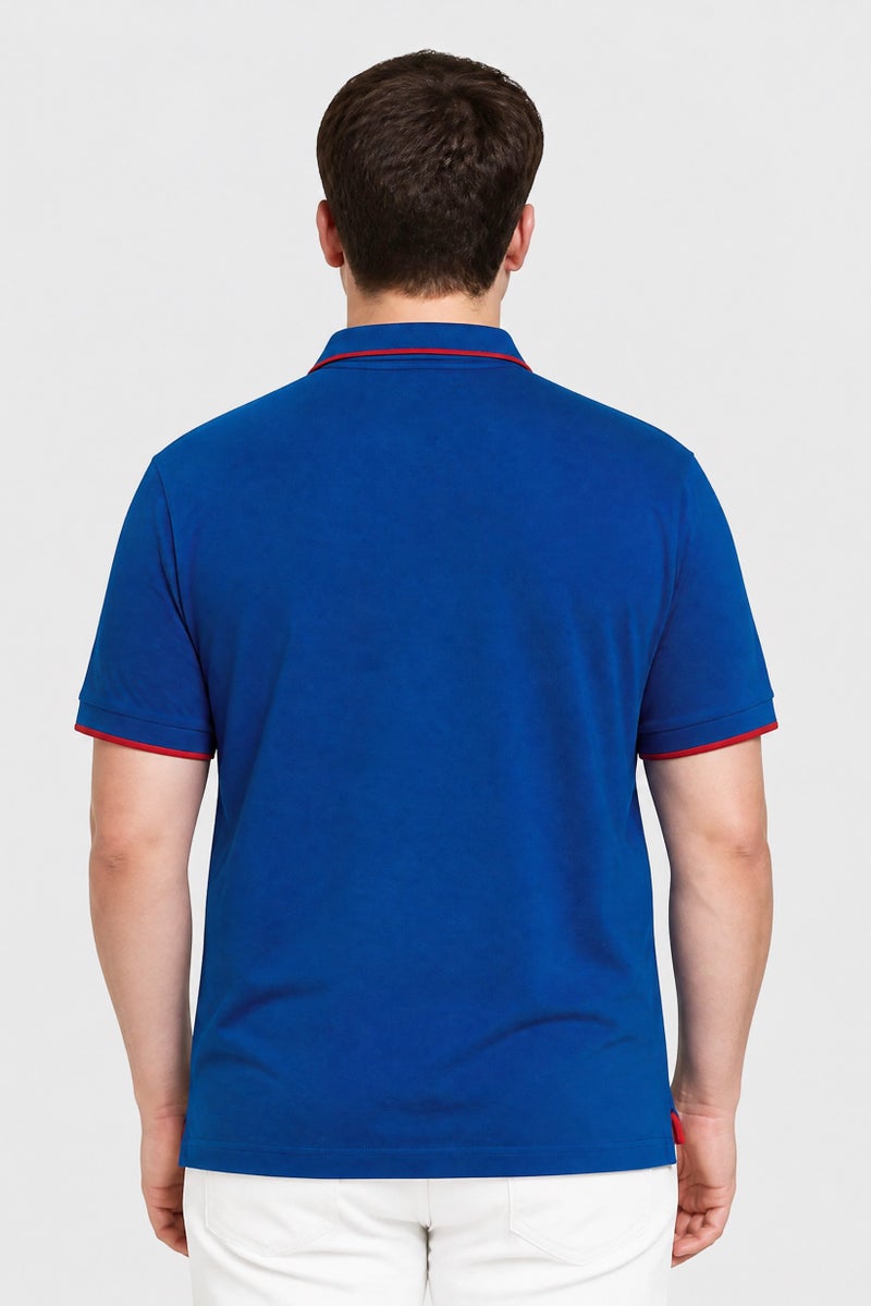 La Martina Men Regular Fit Embroidered Logo Long Sleeve Polo Shirt, Blue - Image 5