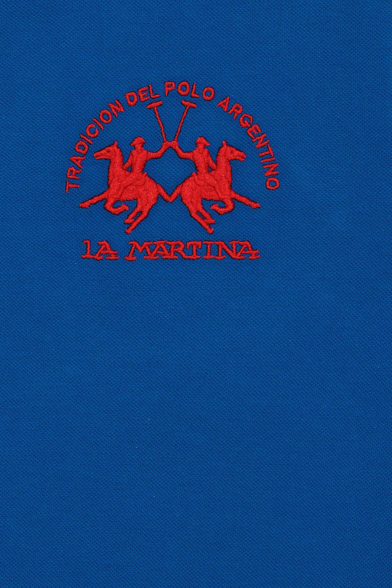 La Martina Men Regular Fit Embroidered Logo Long Sleeve Polo Shirt, Blue - Image 4