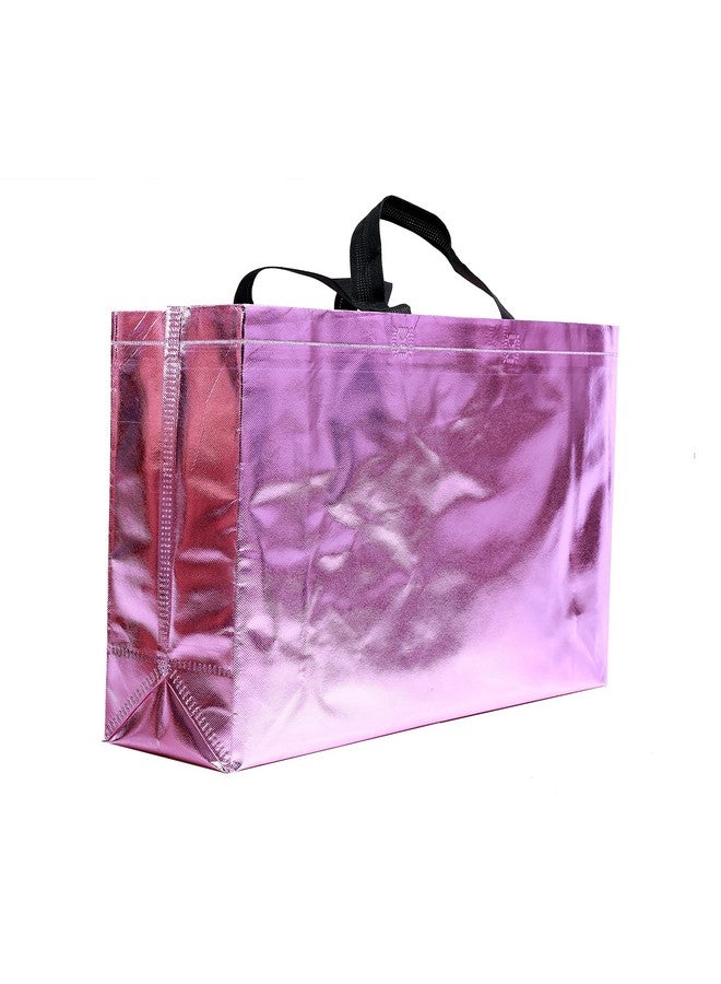 Drapme Large Size Pack of 30 Pcs Glossy Metallic Laminated Non-Woven Reusable Eco-Friendly Party Return Gift Bags (Mix) (Large 17x12x5 Inch) - Image 5