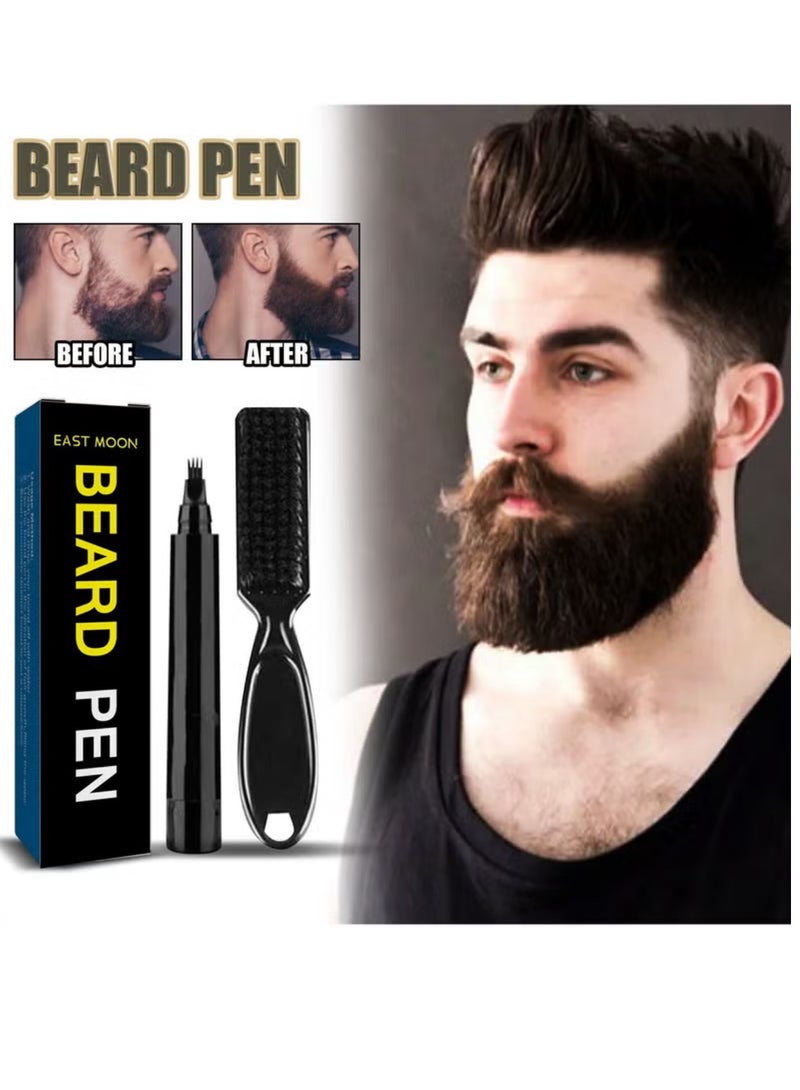 إيست مون قلم حشو اللحية المقاوم للماء وفرشاة اللحية - Image 1