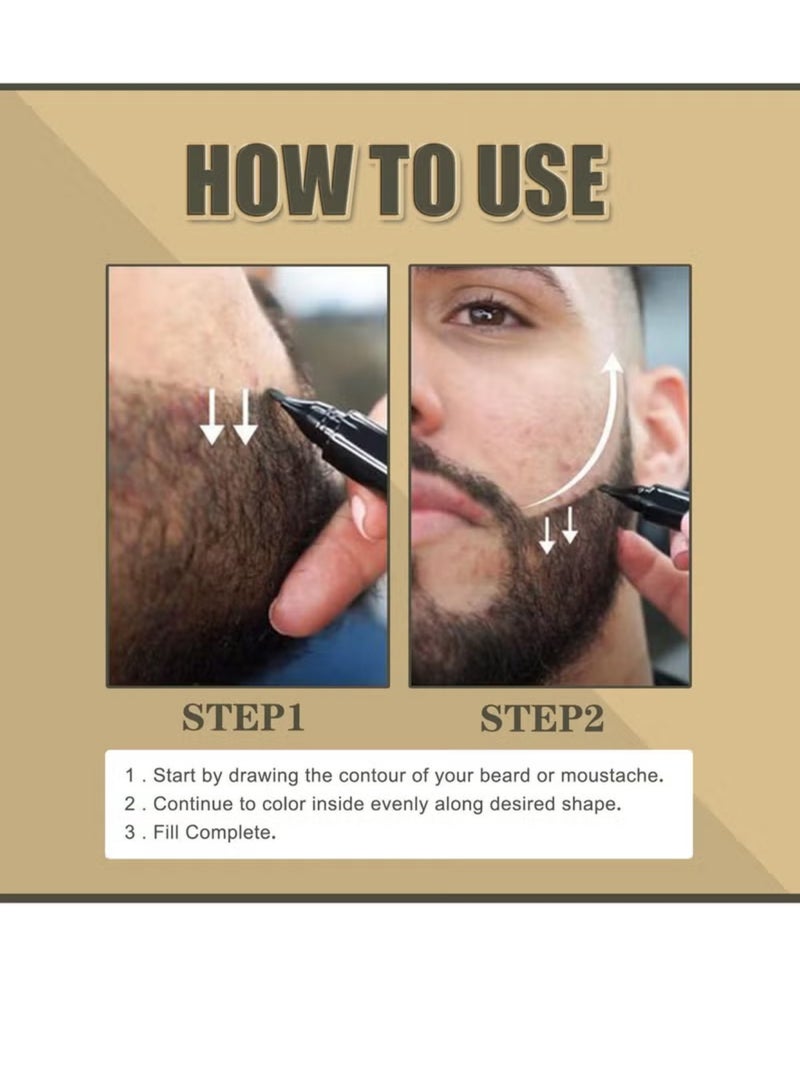 إيست مون قلم حشو اللحية المقاوم للماء وفرشاة اللحية - Image 5