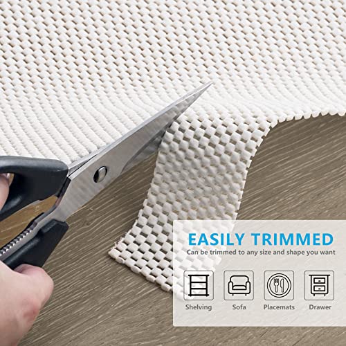 TJWODO Non Slip Area Rug Pads Non Skid Rug Gripper 2x3 Feet Extra Thick Pad Anti-Slip Carpet Rug Mats for Hardwood Surface Floors, Keep Rugs Safe and in Place (2 x 3 Ft) - Image 5