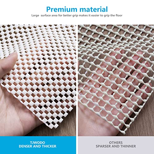 TJWODO Non Slip Area Rug Pads Non Skid Rug Gripper 2x3 Feet Extra Thick Pad Anti-Slip Carpet Rug Mats for Hardwood Surface Floors, Keep Rugs Safe and in Place (2 x 3 Ft) - Image 2