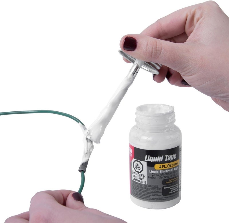 Gardner Bender LTW-400 4OZ WHT LIQ Elec Tape, 4 Oz Bottle, White, 4 Fl Oz - Image 3