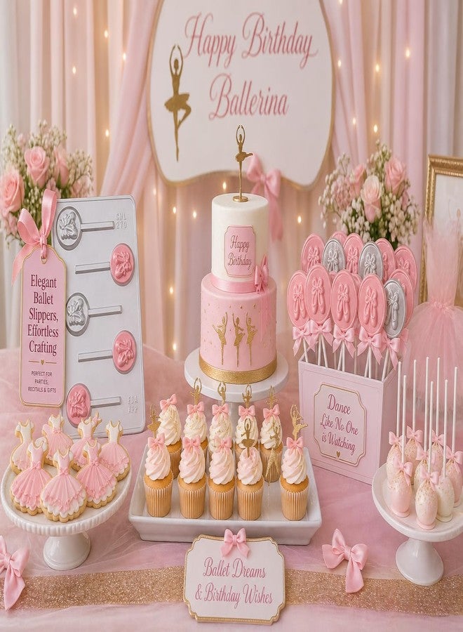 Lollipops Ballet Slippers Ballerina Lollipop Chocolate Candy Mold 270 - Image 2