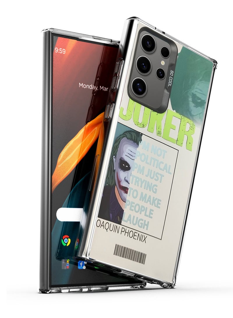 Wtech SO COOL Series Light Refrative Silicone Protective Raised Camera Lips Bazel Case Cover For Samsung Galaxy S24 Ultra 5G 2024 Silver/Green - Image 1