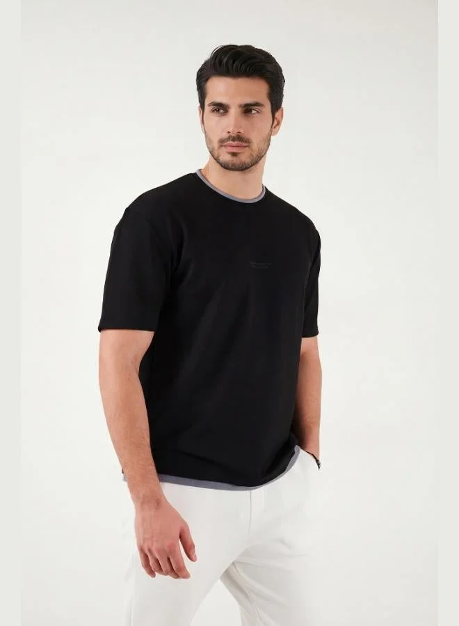 Buratti  Buratti Regular Fit Crew Neck OYSHO Fabric T-Shirt Men's T-Shirt 5904091 for Men | Best Price UAE
