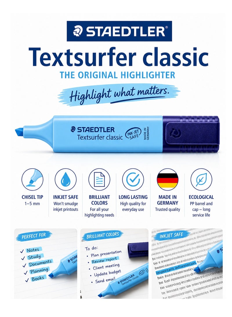 STAEDTLER 1-Piece Textsurfer Highlighter Blue - Image 1