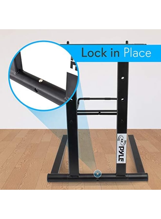 Pyle Portable Folding Laptop Stand Standing Table With Foldable Height And Secondary Accessory Tray For Ipad Tablet Dj Mixer Workstation Gaming And Home Use With Bag Plpts35 - Image 3