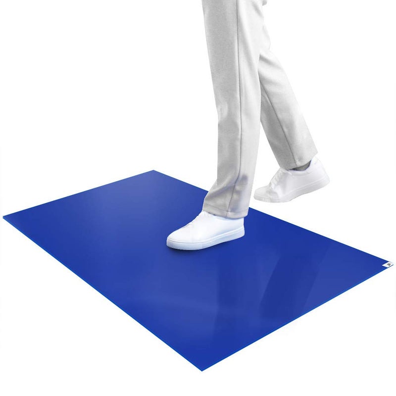 SATECH Sticky/Tacky/Adhesive Mat 18" x 36" Blue (Case of 4 Mats,30 Sheets Each) for Cleanroom Laboratory Hospital Construction Pets - Image 1