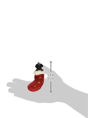 إي آند إس بتس زخرفة تخزين عيد الميلاد Black Labrador مع "" أصدقاء Santa's Little " - Image 2