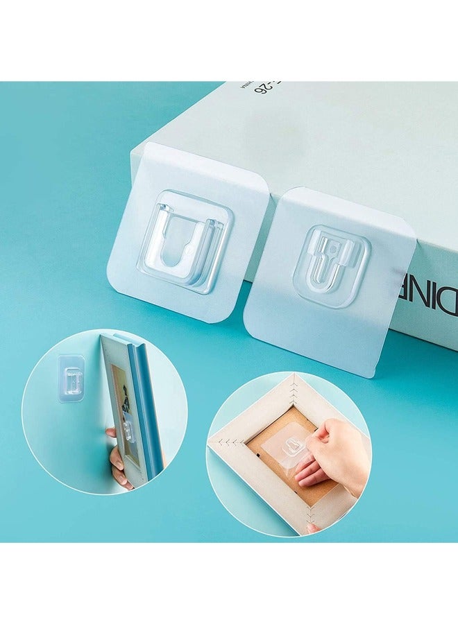 20 Pack Double Sided Wall Hook, Wall Hooks for Hanging, Self Adhesive Hooks for Bathroom Kitchen Office Hanging - Image 4