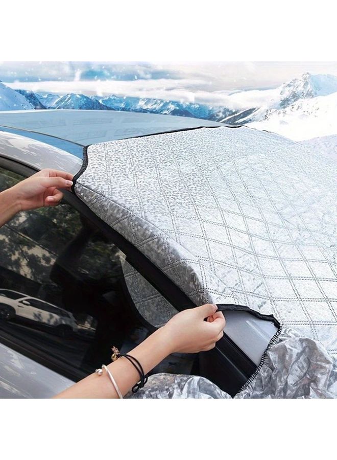 Universal Car Sun Visor Snow Cover 140x110cm All Weather Magnetic Protective Car Accessory - Image 3