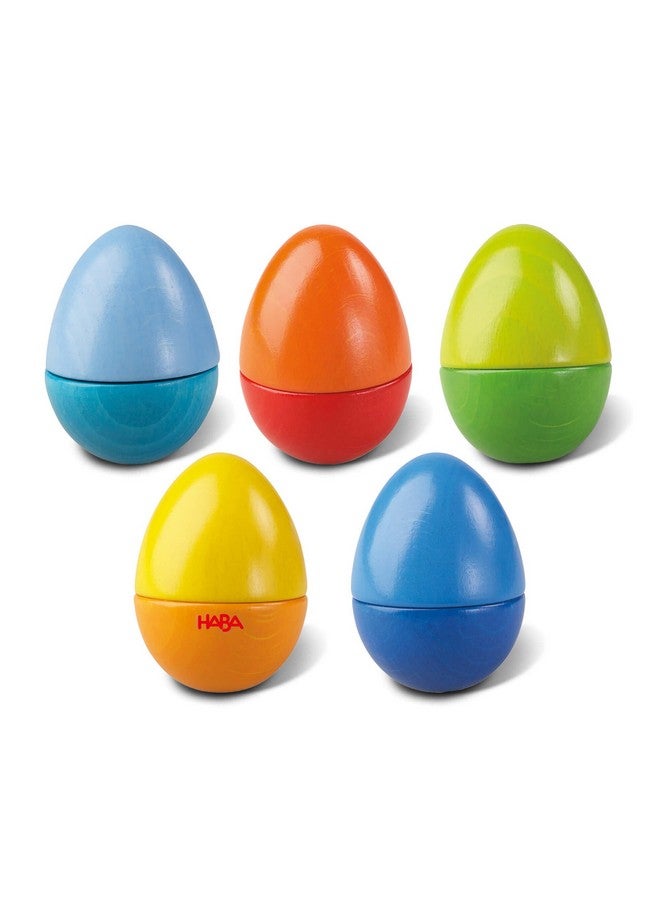 HABA Fun with Sounds Wooden Eggs - 5 Acoustic Sounds, Made in Germany, Kids Musical Instruments, Toddler Sensory Toys Montessori Toys for 2 yrs+ - Image 1
