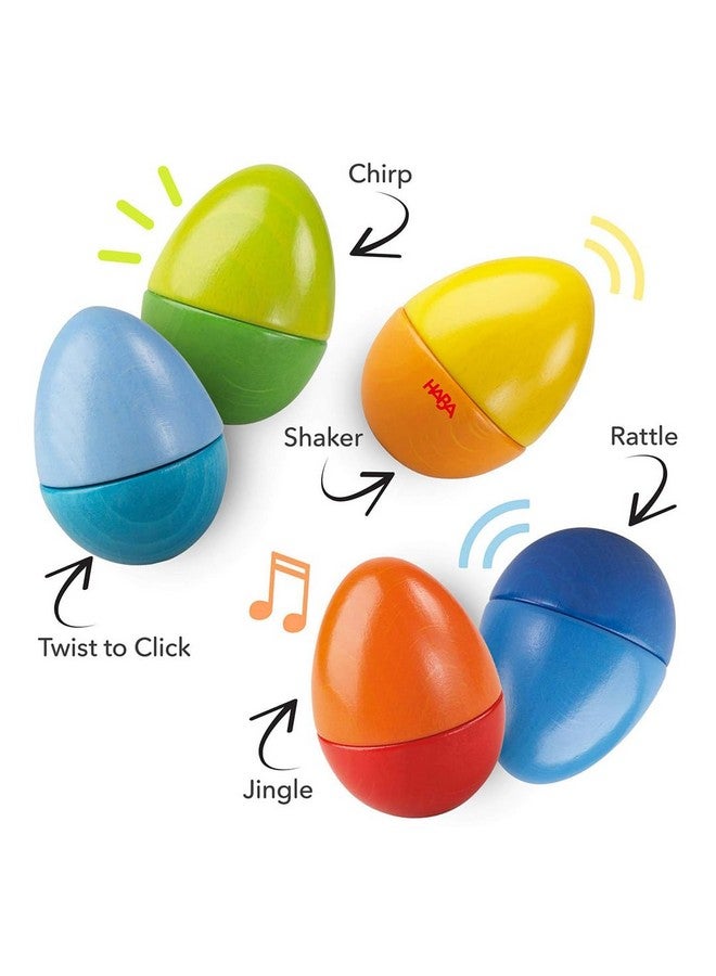HABA Fun with Sounds Wooden Eggs - 5 Acoustic Sounds, Made in Germany, Kids Musical Instruments, Toddler Sensory Toys Montessori Toys for 2 yrs+ - Image 2