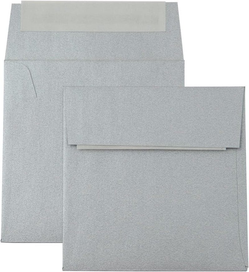 LUXPaper Square Invitation Envelopes | Peel & Press | 3 1/4" x 3 1/4" | Silver Metallic | 80lb. Text | 50 Qty - Image 5
